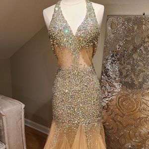 JOVANI diamond sequin prom dress